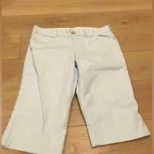 Banana Republic Cropped Capri Pants 14 Baby Blue Stretch